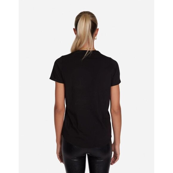 Lauren Moshi Crystal Rainbow Evil Eye T-Shirt Top Black Small New With Tag - Picture 3 of 8